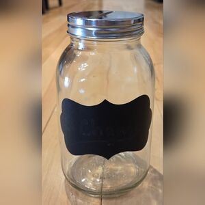 Mason Jar Bank with Chalk Label